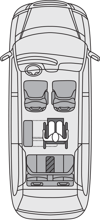 Toyota Sienna ADA Commercial Seating layout 5