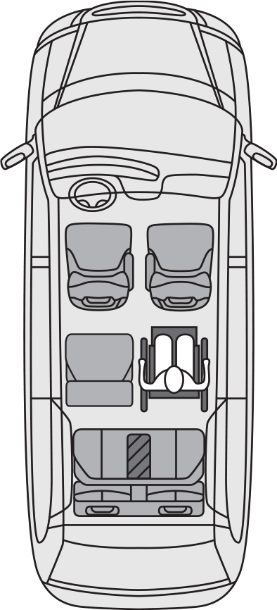 Toyota Sienna ADA Commercial Seating layout 6